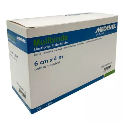 MULLBINDEN elast.6 cmx4 m, 20 szt