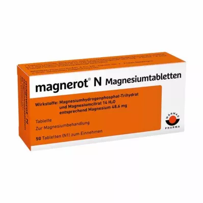 MAGNEROT N Tabletki magnezowe, 50 szt MAGNEROT N Tabletki magnezowe, 50 szt