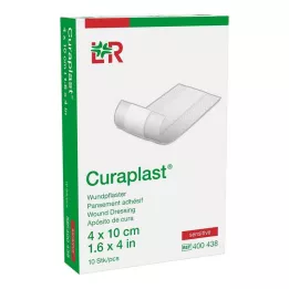 CURAPLAST Opatrunek na ranę wrażliwy 4x10 cm 1 m, 10 szt