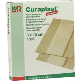 CURAPLAST Opatrunek na ranę wrażliwy 8x10 cm 1 m, 10 szt