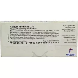 ACIDUM FORMICAE Ampułki D 30, 8 szt