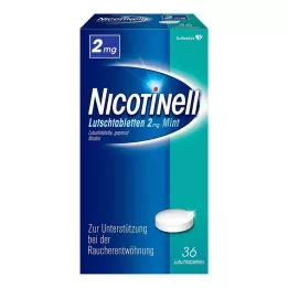 NICOTINELL Pastylki do ssania 2 mg Mięta, 36 szt