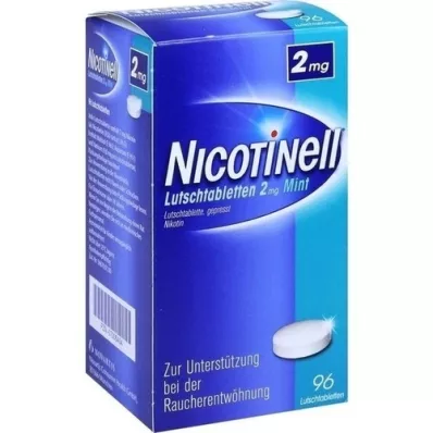 NICOTINELL Pastylki do ssania 2 mg Mięta, 96 szt