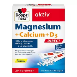 DOPPELHERZ Magnez+Wapń+D3 DIRECT Granulki, 20 szt