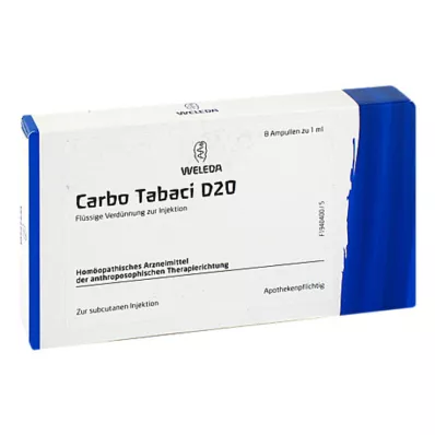 CARBO TABACI Ampułki D 20, 8 szt