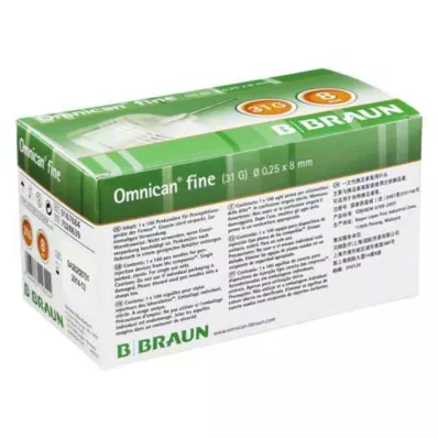 OMNICAN cienka kaniula 31 G 0,25x8 mm, 100 szt