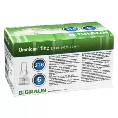 OMNICAN cienka kaniula 31 G 0,25x6 mm, 100 szt