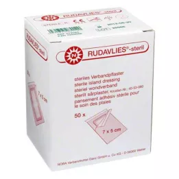 RUDAVLIES-sterylny plaster opatrunkowy 5x7 cm, 50 szt