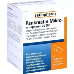 PANKREATIN Micro-ratio.20.000 kapsułki twarde powlekane dojelitowo, 50 szt