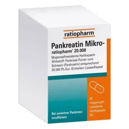 PANKREATIN Micro-ratio.20.000 kapsułki twarde powlekane dojelitowo, 50 szt