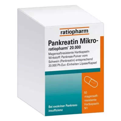 Pankreatyna micro rat.20000 kapsułek żołądkowych twardych, 50 szt