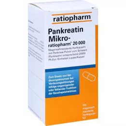 PANKREATIN Micro-ratio.20.000 kapsułki twarde powlekane dojelitowo, 100 szt