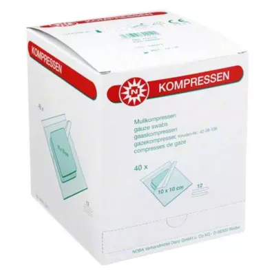 Kompresy z gazy 10x10cm 12-fa, 40X2 szt Kompresy z gazy 10x10cm 12-fa, 40X2 szt