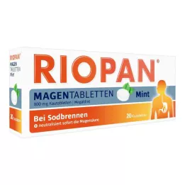 RIOPAN Tabletki żołądkowe Mięta 800 mg Tabletki do żucia, 20 szt