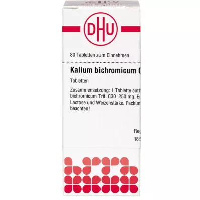 KALIUM BICHROMICUM C 30 tabletek, 80 szt