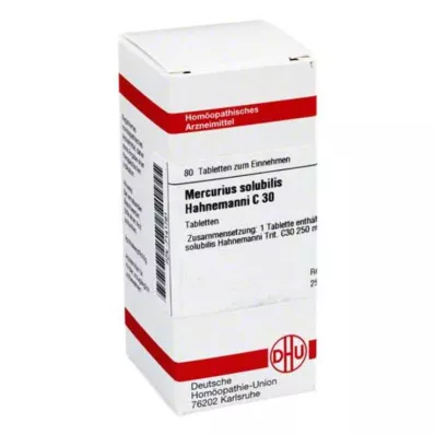 MERCURIUS SOLUBILIS Hahnemanni C 30 tabletek, 80 szt