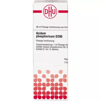 ACIDUM PHOSPHORICUM Rozcieńczenie D 200, 20 ml