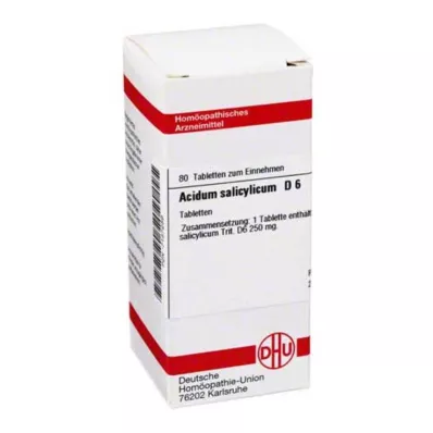 ACIDUM SALICYLICUM D 6 tabletek, 80 szt