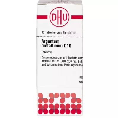 ARGENTUM METALLICUM D 10 tabletek, 80 szt