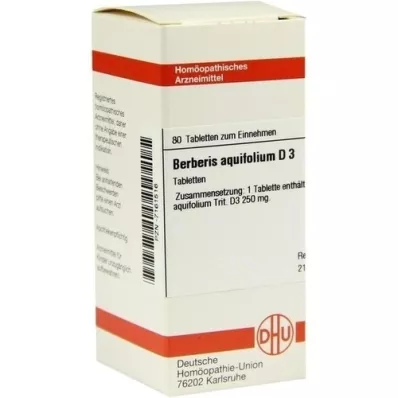 BERBERIS AQUIFOLIUM D 3 tabletki, 80 szt