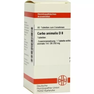 CARBO ANIMALIS D 8 tabletek, 80 szt