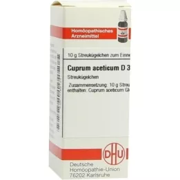 CUPRUM ACETICUM D 3 globulki, 10 g