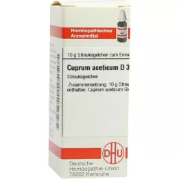 CUPRUM ACETICUM D 3 globulki, 10 g