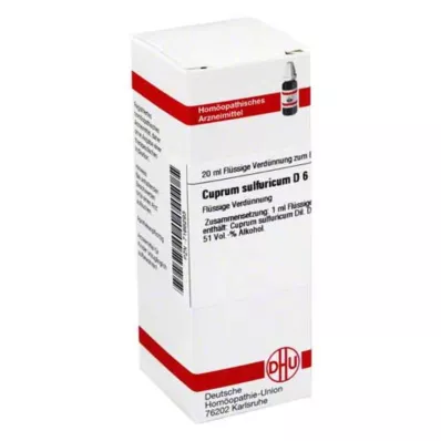 DHU Rozcieńczenie Cuprum siarki D 6, 20 ml DHU Rozcieńczenie Cuprum siarki D 6, 20 ml