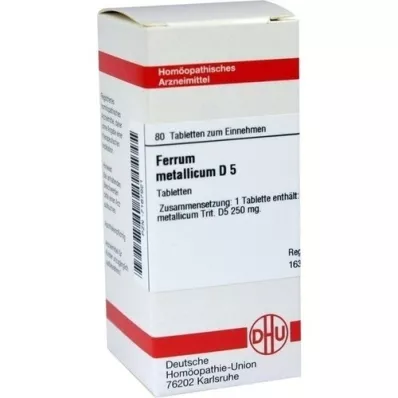 FERRUM METALLICUM D 5 tabletek, 80 szt