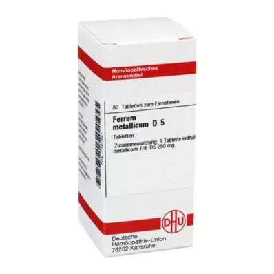FERRUM METALLICUM D 5 tabletek, 80 szt