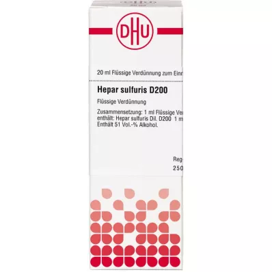 HEPAR SULFURIS Rozcieńczenie D 200, 20 ml