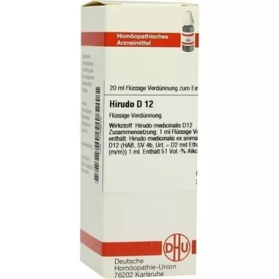 HIRUDO D 12 Rozcieńczenie, 20 ml