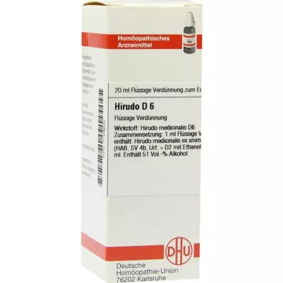 DHU Hirudo D 6 Rozcieńczenie, 20 ml