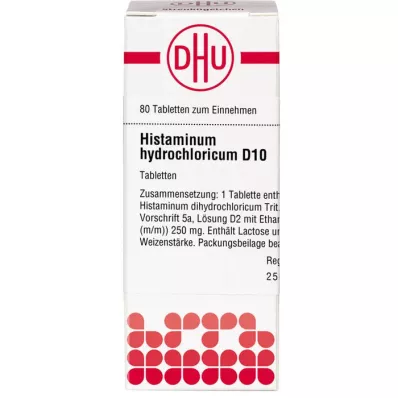 HISTAMINUM hydrochloricum D 10 tabletek, 80 szt
