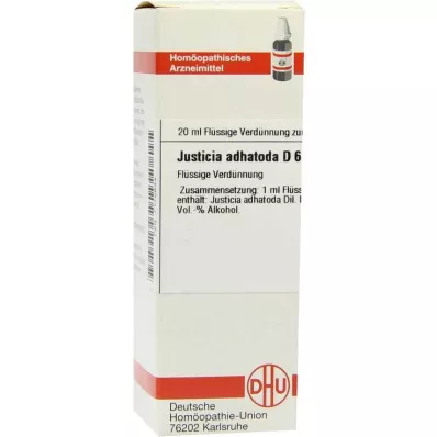 JUSTICIA adhatoda D 6 Rozcieńczenie, 20 ml