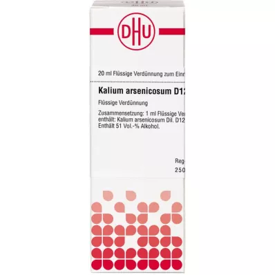 KALIUM ARSENICOSUM D 12 Rozcieńczenie, 20 ml