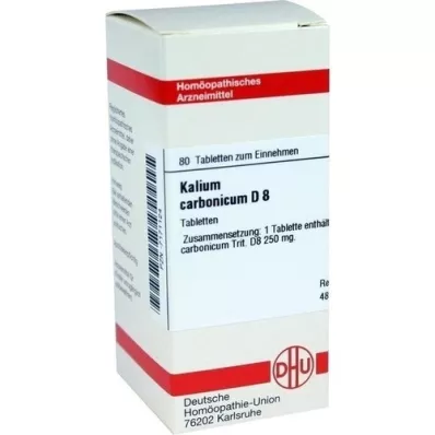 KALIUM CARBONICUM D 8 tabletek, 80 szt