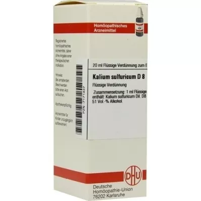 KALIUM SULFURICUM Rozcieńczenie D 8, 20 ml