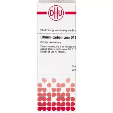 LITHIUM CARBONICUM D 12 Rozcieńczenie, 20 ml