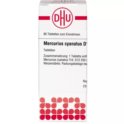 MERCURIUS CYANATUS D 12 tabletek, 80 szt