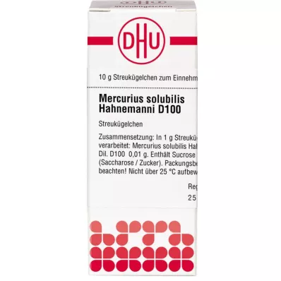 MERCURIUS SOLUBILIS Hahnemanni D 100 globulek, 10 g