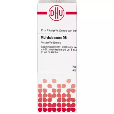 MOLYBDAENUM D 6 Rozcieńczenie, 20 ml