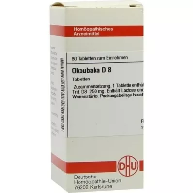 OKOUBAKA D 8 tabletek, 80 szt