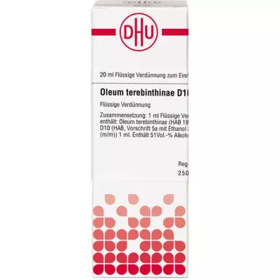 OLEUM TEREBINTHINAE D 10 Rozcieńczenie, 20 ml