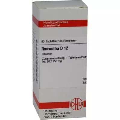 RAUWOLFIA D 12 tabletek, 80 szt
