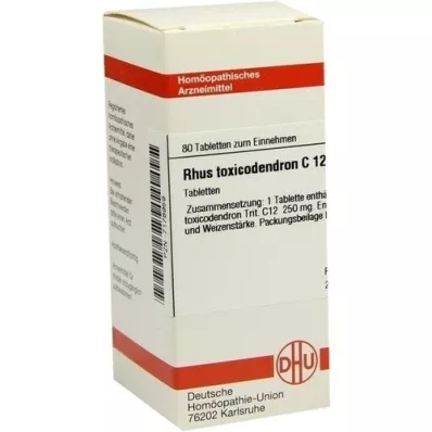 RHUS TOXICODENDRON C 12 tabletek, 80 szt