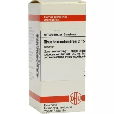 RHUS TOXICODENDRON C 15 tabletek, 80 szt