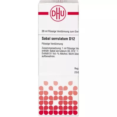 SABAL SERRULATUM D 12 Rozcieńczenie, 20 ml