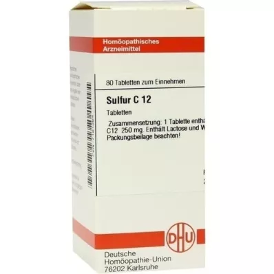 SULFUR C 12 tabletek, 80 szt
