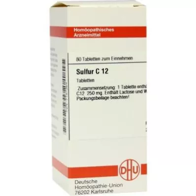 SULFUR C 12 tabletek, 80 szt